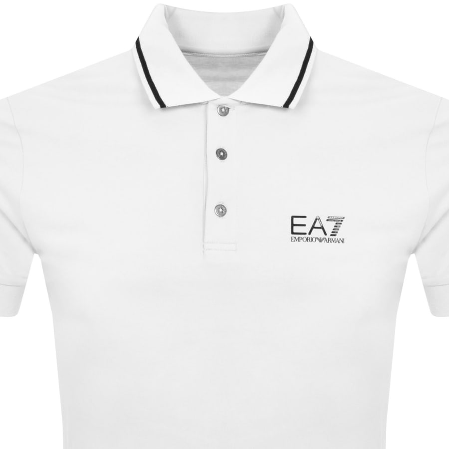 EA7 Emporio Armani Tipped Polo T Shirt White Mainline Menswear Denmark